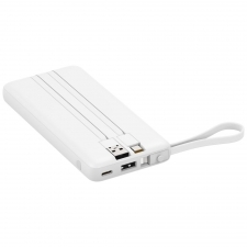 Power Bank with 3 built-in cables & fast charging LONDON 10K 10000mAh