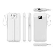 Power bank z 3 wbudowanymi kablami i szybkim ładowaniem LONDON 10K 10000mAh