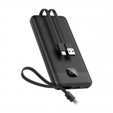 Power Bank with 3 built-in cables & fast charging LONDON 10K