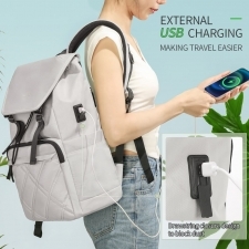 Miejski plecak damski z portem USB 15.6