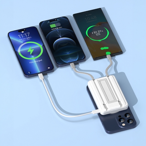 Wireless power bank with built-in cables 5in1 SPEEDY 10000mAh