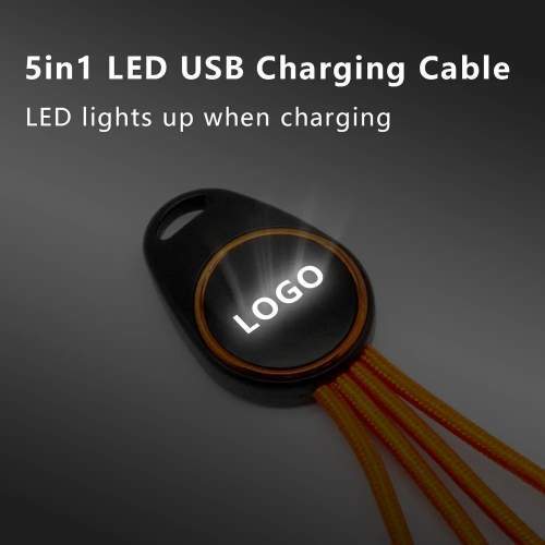 Multikabel USB z podświetlanym logo MANHATTAN C