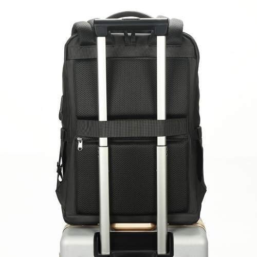 Waterproof backpack with USB and USB-C ports with logo printing 15.6