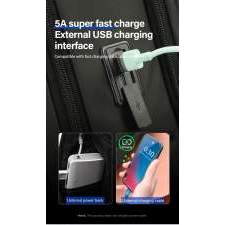 Waterproof backpack with USB and USB-C ports with logo printing 15.6