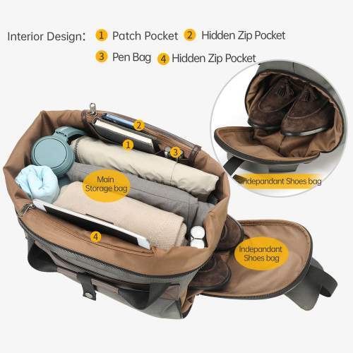 Business travel bag with separate shoe compartment with logo 22L