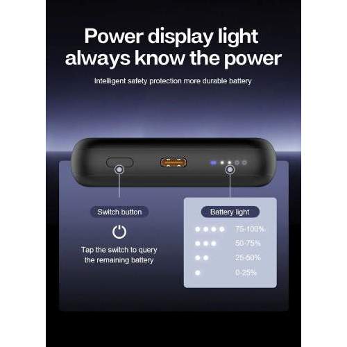 Magnetyczny power bank z ładowaniem bezprzewodowym MAGNETIX 10000mAh