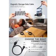 4-in-1 magnetic USB cable 60W VOLT with data transfer and Your logo