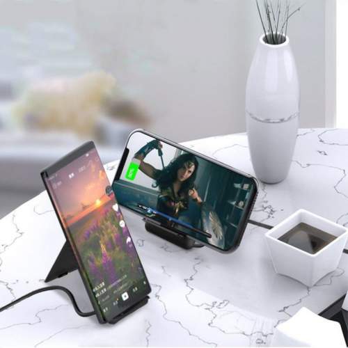 Stojak na telefon z ładowaniem 15W i podświetlanym logo FLARE