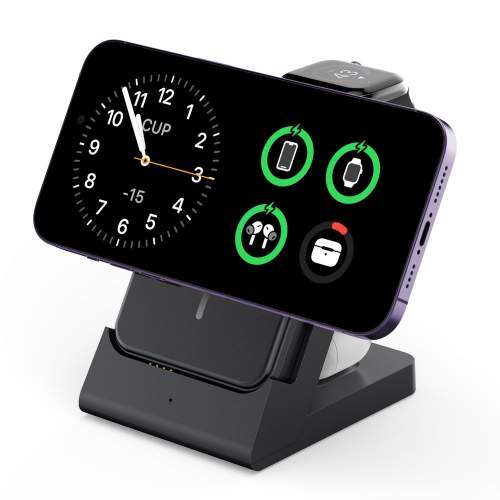 Ładowarka bezprzewodowa 3w1 z odpinanym power bankiem NEGRIL