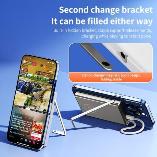 Power Bank z wbudowanym kablem USB-C i podstawką EVOLUTION 10000mAh