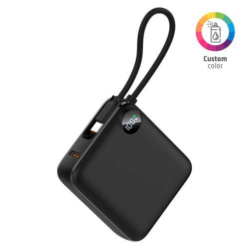 Power Bank z wbudowanym kablem USB-C i wyświetlaczem ZENOX 10000mAh