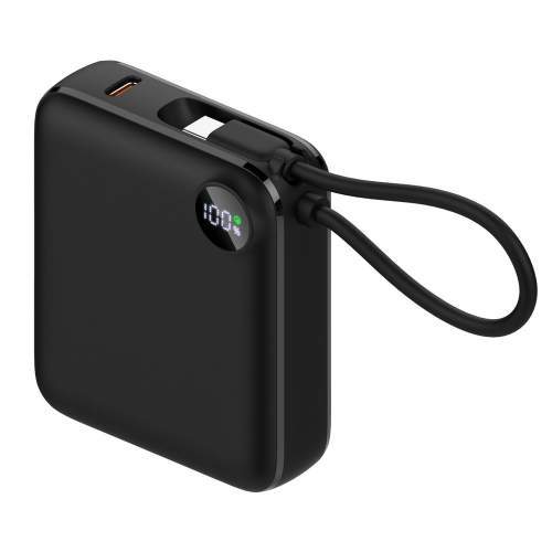 Power Bank z wbudowanym kablem USB-C i wyświetlaczem ZENOX 10000mAh