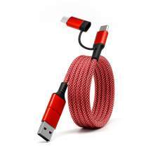 Reklamowy kabel USB magnetyczny 4w1 60W SPIRAL z grawerem logo