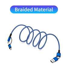 Promotional magnetic USB cable 4-in-1 60W SPIRAL with laser logo