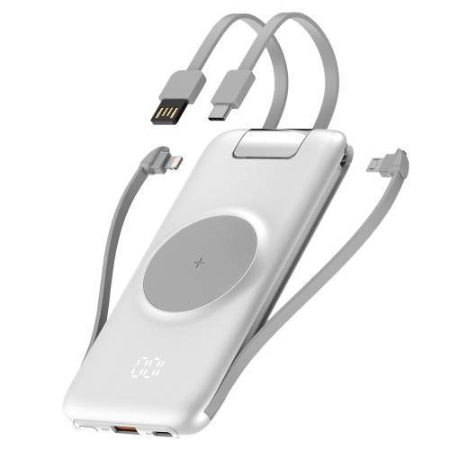 Power bank with built-in cables PRAGUE 10K 10000mAh