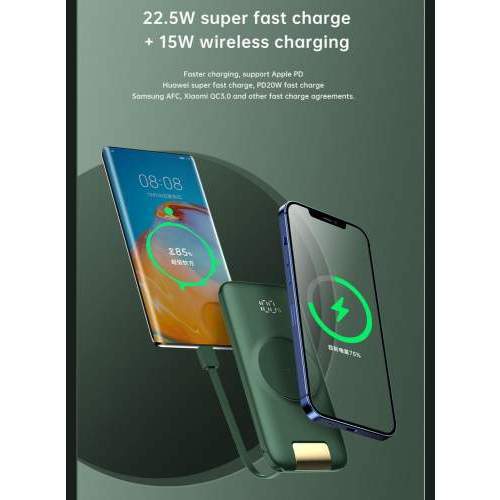 Powerbank z wbudowanymi kablami PRAGUE 10K 10000mAh