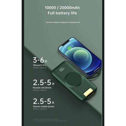 Powerbank z wbudowanymi kablami PRAGUE 10K 10000mAh