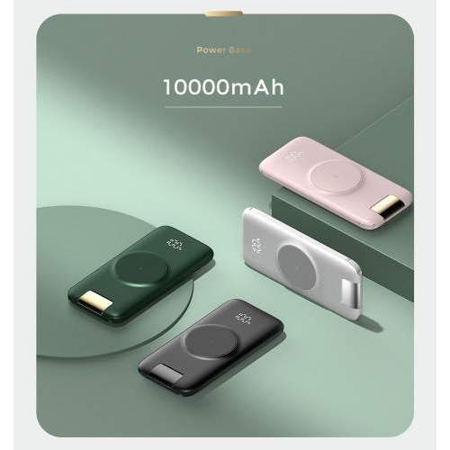 Powerbank z wbudowanymi kablami PRAGUE 10K 10000mAh