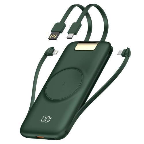 Powerbank z wbudowanymi kablami PRAGUE 10K 10000mAh