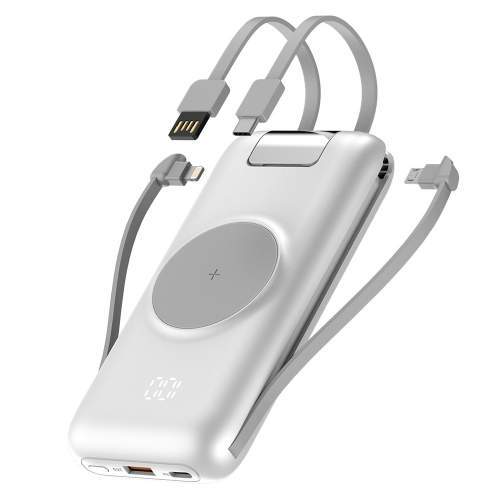 Powerbank z wbudowanymi kablami PRAGUE 20K 20000mAh