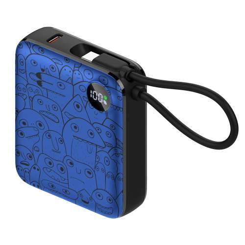 Power Bank z wbudowanym kablem USB-C i wyświetlaczem ZENOX 10000mAh