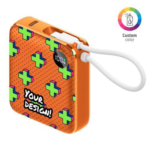 Power Bank z wbudowanym kablem USB-C i wyświetlaczem ZENOX 10000mAh