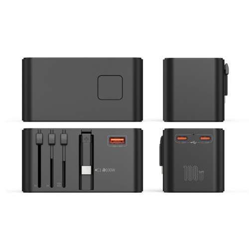 Travel Adapter GaN 100W with Retractable cable EXPLORER