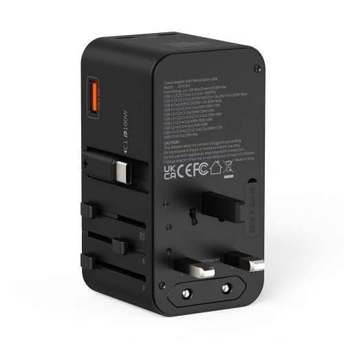 Travel Adapter GaN 100W with Retractable cable EXPLORER