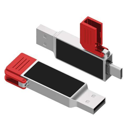 Pamięć USB 2w1 OTG USB-C z podświetlanym logo  8-128GB