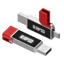 Pamięć USB 2w1 OTG USB-C z podświetlanym logo  8-128GB