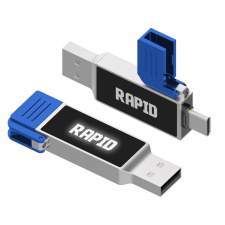 Pamięć USB 2w1 OTG USB-C z podświetlanym logo  8-128GB