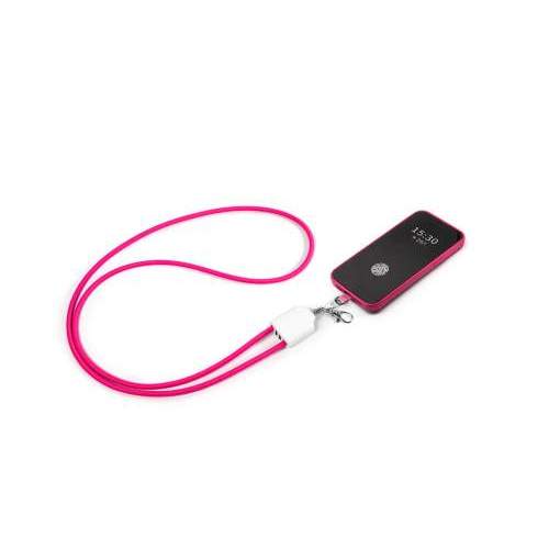 Shoulder lanyard cable ALICANTE 60W USB-C for phone with logo printing
