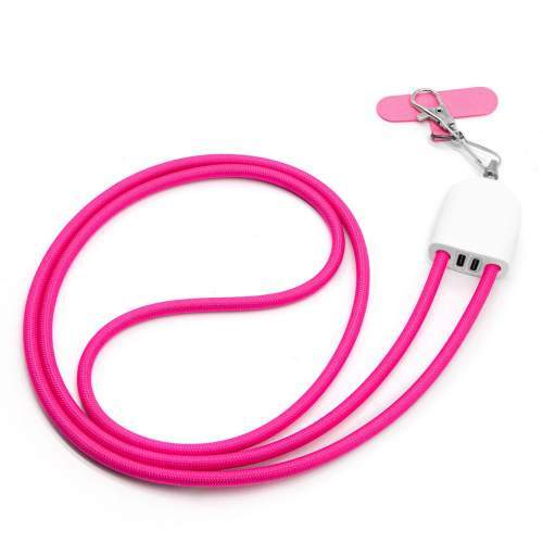 Shoulder lanyard cable ALICANTE 60W USB-C for phone with logo printing