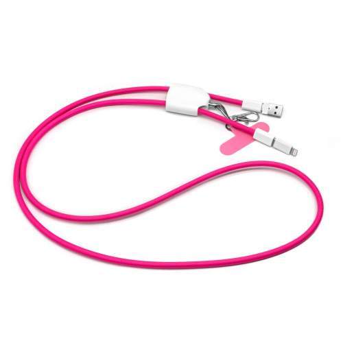 Shoulder lanyard cable ALICANTE 60W USB-C for phone with logo printing
