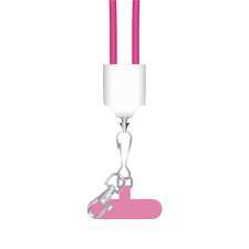 Shoulder lanyard cable ALICANTE 60W USB-C for phone with logo printing