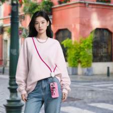 Shoulder lanyard cable ALICANTE 60W USB-C for phone with logo printing