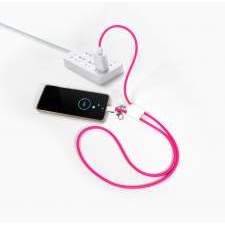 Shoulder lanyard cable ALICANTE 60W USB-C for phone with logo printing