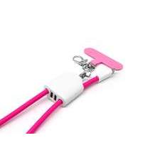 Shoulder lanyard cable ALICANTE 60W USB-C for phone with logo printing