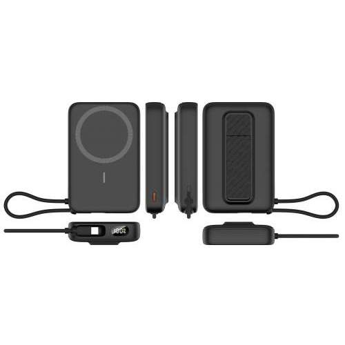 Magnetic Power Bank with USB-C cable & phone stand PRESTO 10000mAh