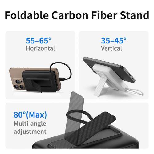 Magnetic Power Bank with USB-C cable & phone stand PRESTO 10000mAh