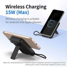 Magnetic Power Bank with USB-C cable & phone stand PRESTO 10000mAh