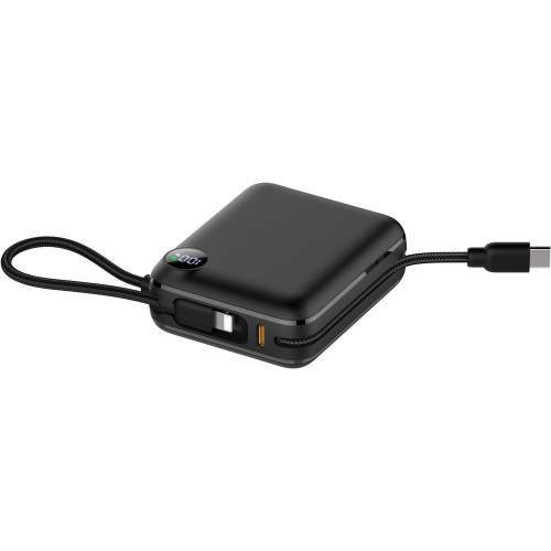 Power Bank with built-in lightning and USB-C cable ZENOX 2 10000mAh