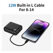 Power Bank with built-in lightning and USB-C cable ZENOX 2 10000mAh