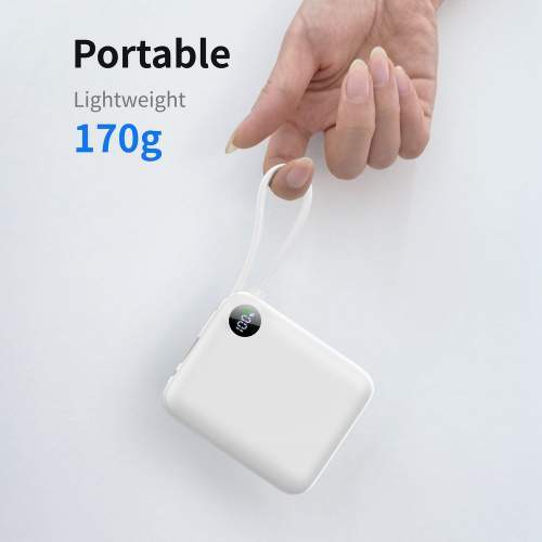 Power Bank z wbudowanymi kablami lightning i USB-C ZENOX 2 10000mAh