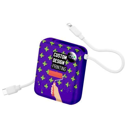 Power Bank z wbudowanymi kablami lightning i USB-C ZENOX 2 10000mAh