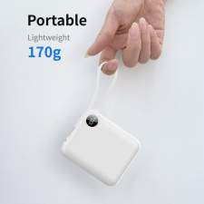 Power Bank z wbudowanymi kablami lightning i USB-C ZENOX 2 10000mAh