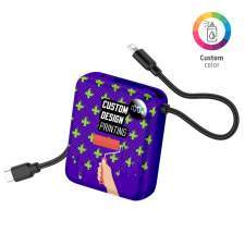 Power Bank z wbudowanymi kablami lightning i USB-C ZENOX 2 10000mAh