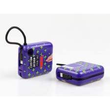 Promotional Power Bank with two Built-in Cables ZENOX 2 in Pantone Color with Print 10000mAh