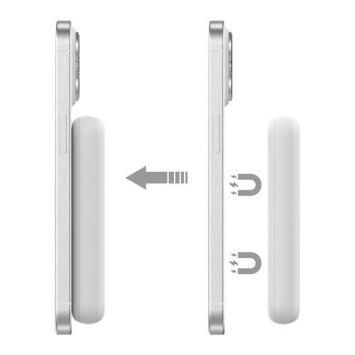 Magnetyczny power bank z ładowaniem bezprzewodowym MAGNETIX 10000mAh