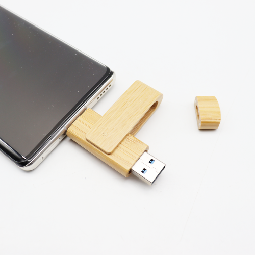 Pamięć USB twister drewniany 2w1 OTG USB-C  1-128GB